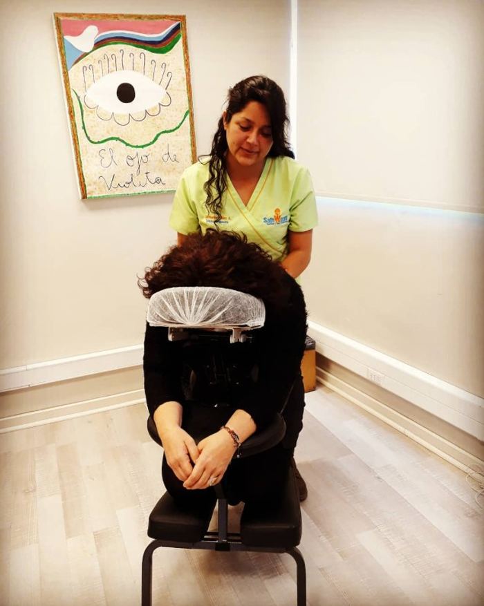 Masoterapia ocupacional en terreno