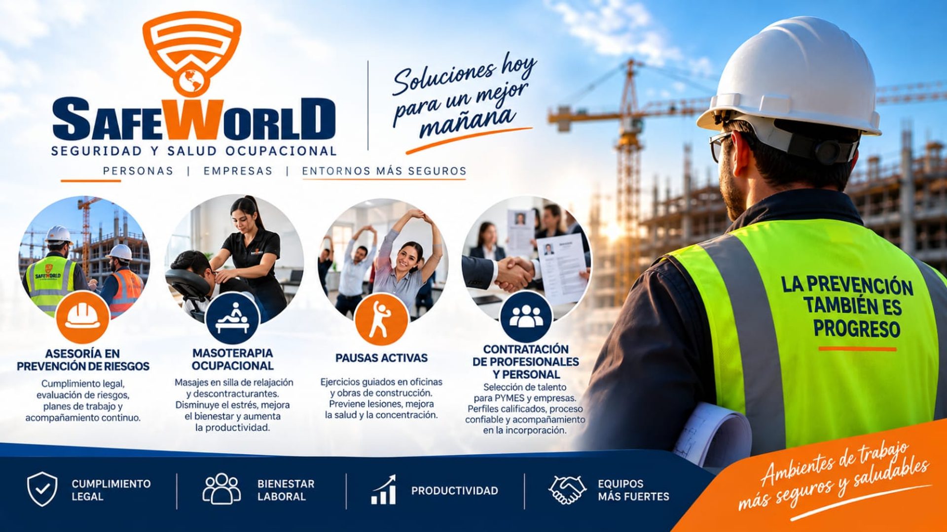 SafeWorld: Asesoría en Prevención de Riesgos, Masoterapia Ocupacional, Pausas Activas y Recursos Humanos